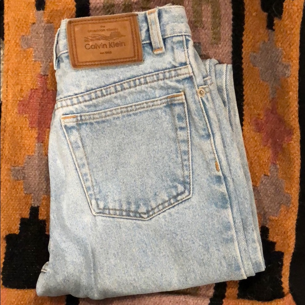 Tiny light wash vintage Calvin Klein Jeans